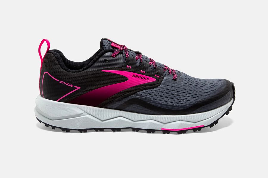 Divide 2 Trail Brooks Running Shoes NZ Womens - Black/Pink - XAIOKL-069